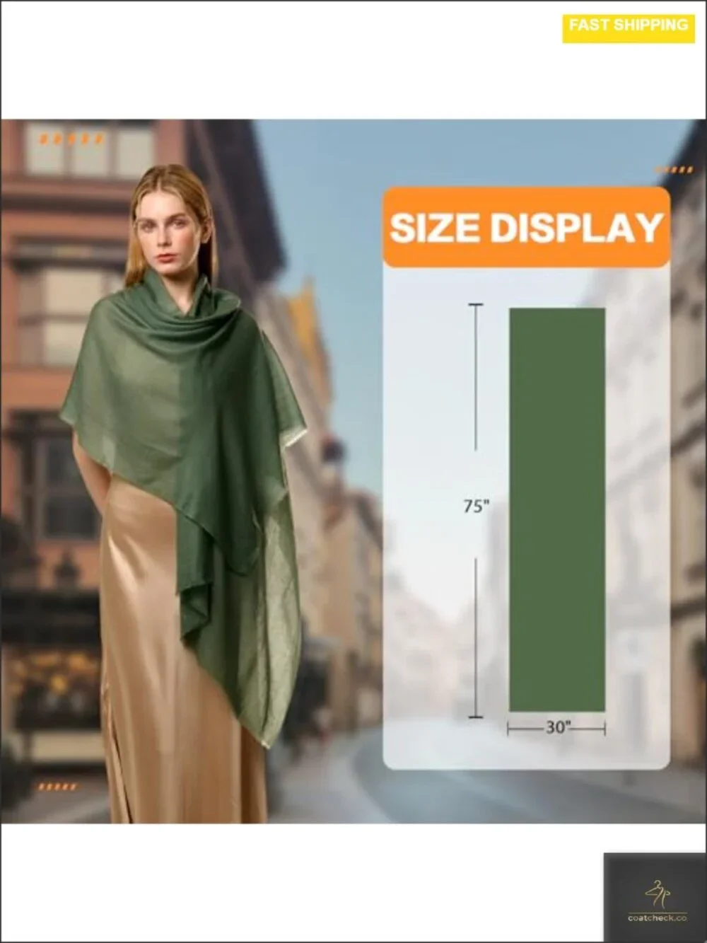 100% Cashmere Shawl Wrap Extra Large Lightweight Sheer Scarf